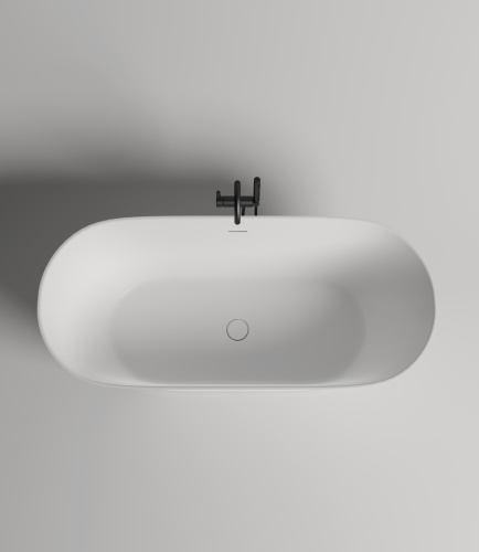 Ванна из литьевго мрамора Salini MONA 102911G 180х80 отдельностоящая овальная - фото 3